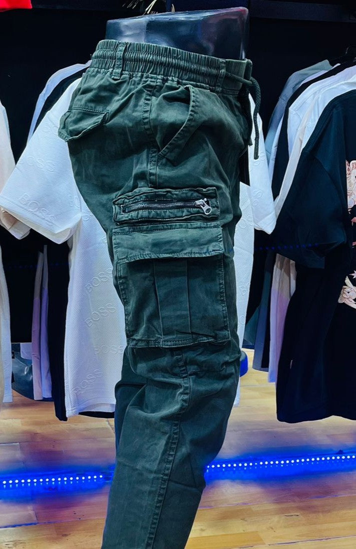 PANTALON JOGGER CARGO EN DRIL